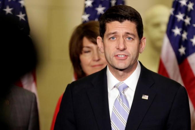 Ông Paul Ryan phát biểu sau khi được tái đề cử làm Chủ tịch Hạ viện. (Ảnh: Reuters)