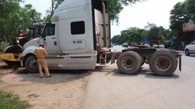 Hiện trường vụ tai nạn.