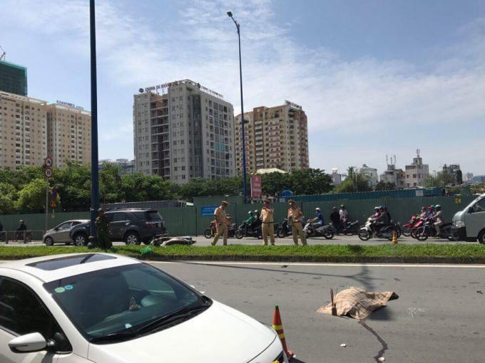 Hiện trường vụ tai nạn.