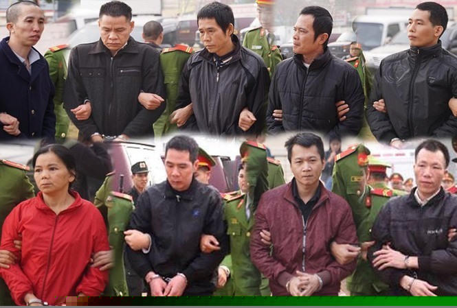 Các bị cáo vụ nữ sinh giao gà ở Điện Biên.