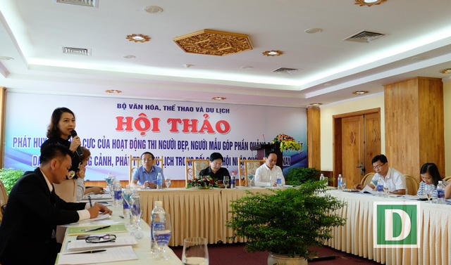 Hội thảo "Phát huy mặt tích cực của hoạt động thi người đẹp, người mẫu góp phần quảng bá nghệ thuật, danh lam thắng cảnh, phát triển du lịch trong bối cảnh hội nhập quốc tế" diễn ra tại Đà Nẵng sáng 20/10.