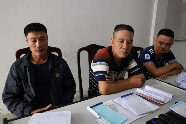 Ba đối tượng bị công an tạm giữ trước đó.