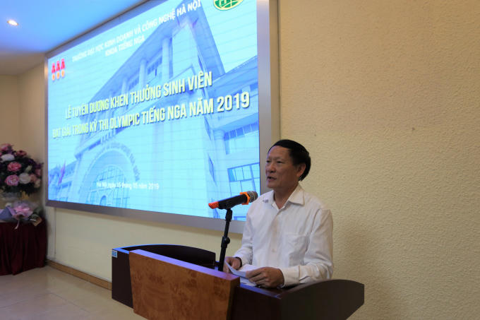 GS. TS Nguyễn Công Nghiệp phát biểu tại buổi lễ (Ảnh: Huy Thuyết).