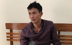 Đối tượng Nguyễn Ngọc Ích tại Cơ quan điều tra. Ảnh: TIẾN HÙNG