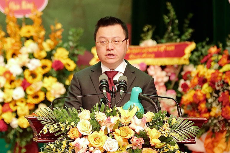 Nhà báo Lê Quốc Minh tái đắc cử Chủ tịch Hội Nhà báo Việt Nam khóa XI (Ảnh: Ngô Nhung).