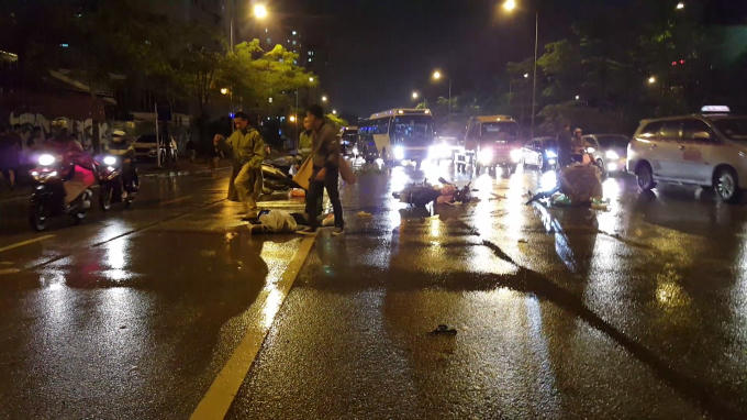 Vụ tai nạn khiến nam thanh niên tử vong tại chỗ.