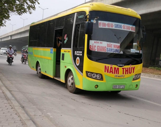 Chiếc xe mang BKS 98B-00723 là xe duy nhất của nhà xe Năm Thủy có đăng ký để vào bến xe Mỹ Đình