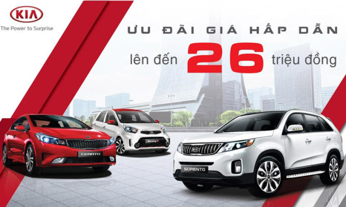 Kia Cerato, Morning và Sorento đều được giảm giá trong tháng 10.