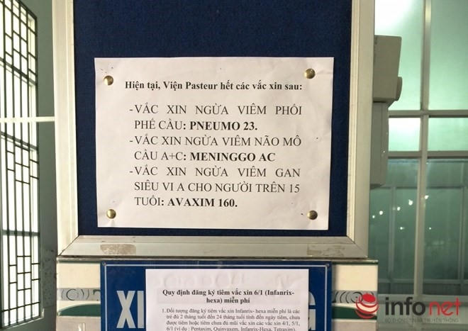 Tình trạng hết vắc xin viêm não mô cầu đang khiến nhiều phụ huynh ở TP HCM lo lắng. (Ảnh: Infonet)