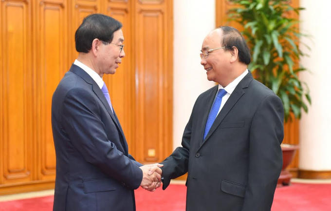 Thủ tướng bày tỏ, Việt Nam sẵn sàng triển khai mạnh mẽ Hiệp định Thương mại tự do Việt Nam-Hàn Quốc, nỗ lực để kim ngạch thương mại song phương đạt 100 tỷ USD vào năm 2020. (Ảnh: VGP/Quang Hiếu)