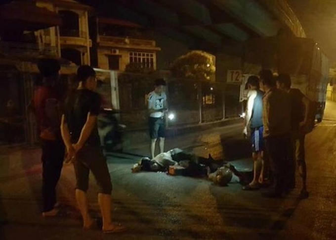 Hiện trường vụ tai nạn thương tâm.