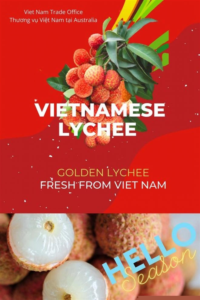 Quả vải Việt Nam có chất lượng thơm ngon, được người tiêu dùng tại Australia rất ưa chuộng. (Ảnh: Bộ Công Thương)