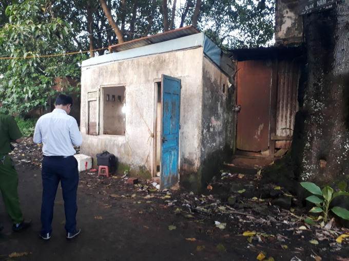 Ngôi nhà hoang nơi ông Lê Xuân Hoàng tử vong.