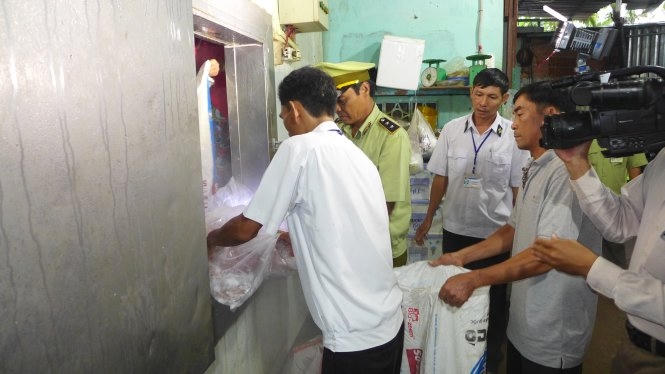 Sản phẩm động vật tịch thu tại cơ sở kinh doanh thực phẩm Tuấn Hằng. Ảnh: B.L.