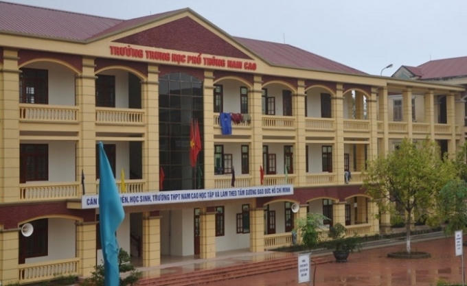 Trường THPT Nam Cao (huyện Lý Nhân, tỉnh Hà Nam) - nơi xảy ra vụ việc đau lòng. Ảnh: CTV Long Trọng.