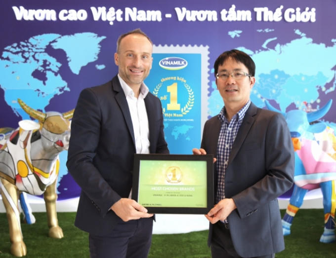 Vinamilk tiếp tục nằm trong Top những thương hiệu được lựa chọn nhiều nhất