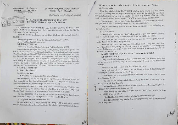 Kết luận kiểm tra hành chính toàn diện tại Đại học Thái Nguyên có nhiều điểm bất thường?
