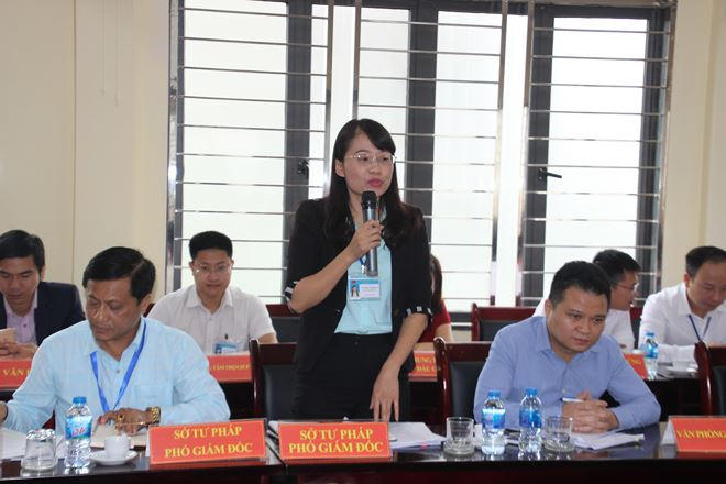 Bà Vũ Thị Lệ Hằng, Phó Giám đốc Sở Tư pháp cho biết Thái Nguyên hiện không còn Sở, ngành nào có Phòng Pháp chế