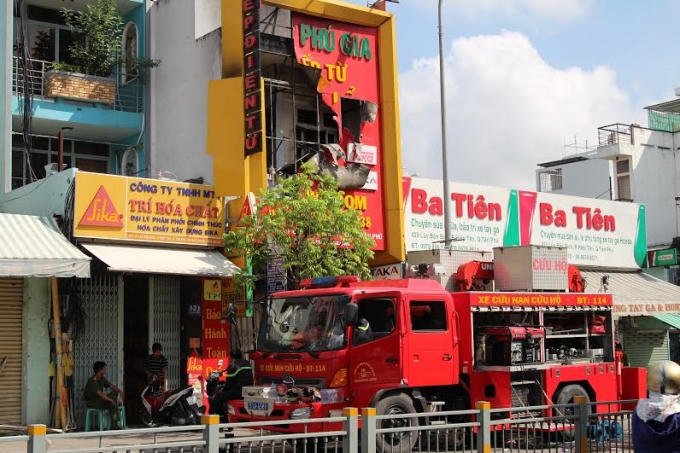 Hiện trường được phong tỏa.