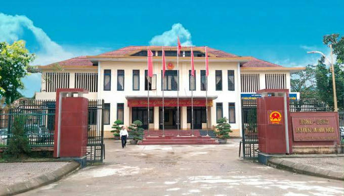 Trụ sở UBND huyện Minh Hóa.
