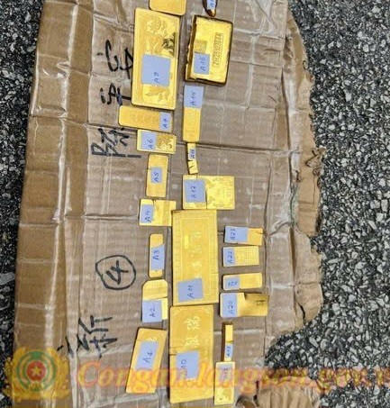 Tang vật vàng miếng, bạc thỏi bị lực lượng Công an tỉnh Lạng Sơn thu giữ trong chuyên án buôn lậu xuyên biên giới.