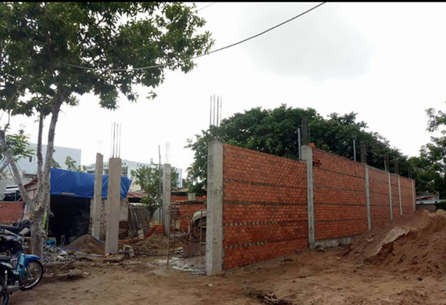 Căn nhà của ông Lương Trí Tiên thời điểm chưa có giấy phép xây dựng.