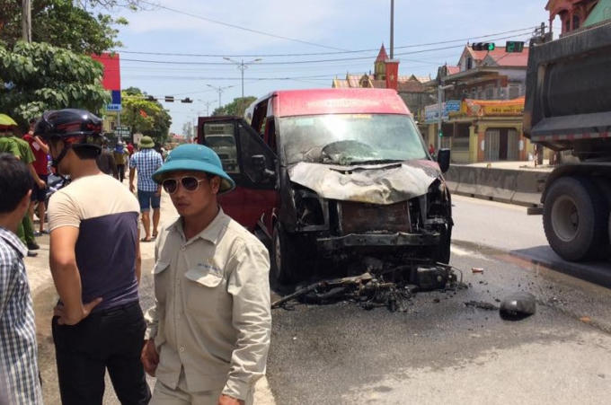 Hiện trường vụ tai nạn.
