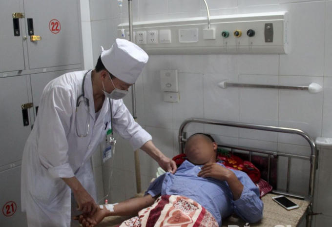 Bệnh nhân được điều trị tại Bệnh viện Đa khoa Bắc Giang. Ảnh: BVCC