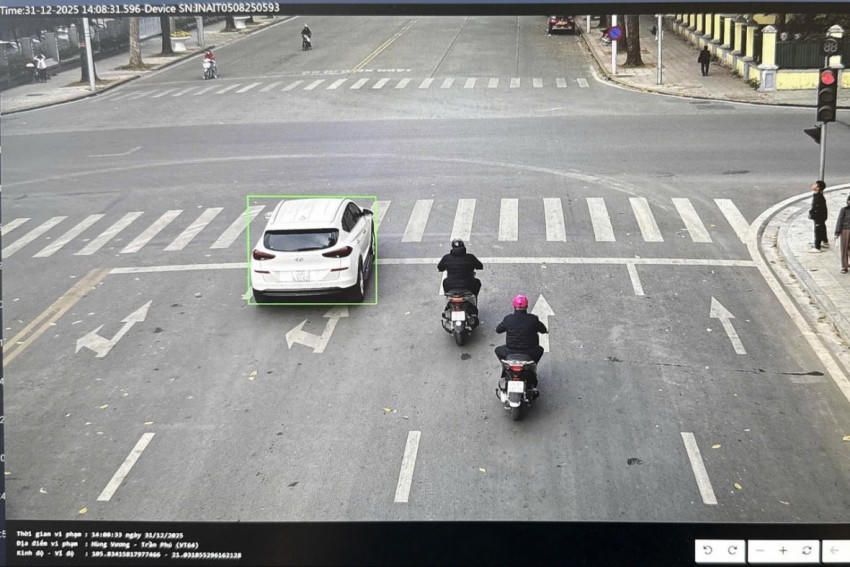 Vi phạm được phát hiện qua Camera AI Phòng CSGT Hà Nội thông báo danh sách 2.580 lượt phương tiện.