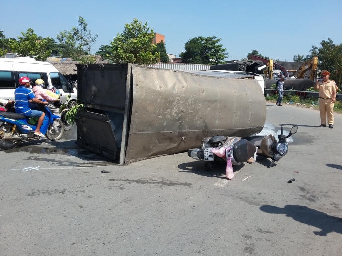 Hiện trường vụ tai nạn.