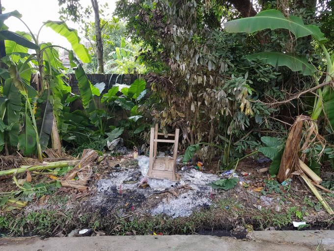 Hiện trường nơi phát hiện thi thể bà S. (ảnh: Đào Tấn)
