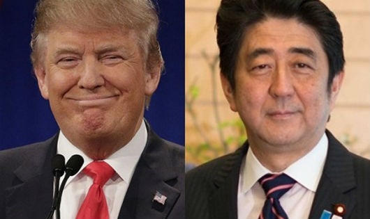 Tổng thống Mỹ đắc cử Donald Trump và Thủ tướng Nhật Shinzo Abe