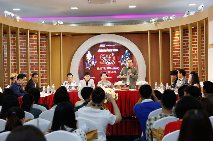 Quang cảnh buổi họp báo Sao nối ngôi mùa 3.