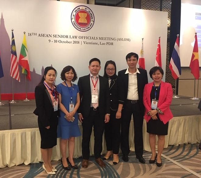 Đoàn Việt Nam gồm đại diện liên ngành Bộ Tư pháp, Bộ Công an, Viện Kiểm sát nhân dân tối cao, Toà án nhân dân tối cao.