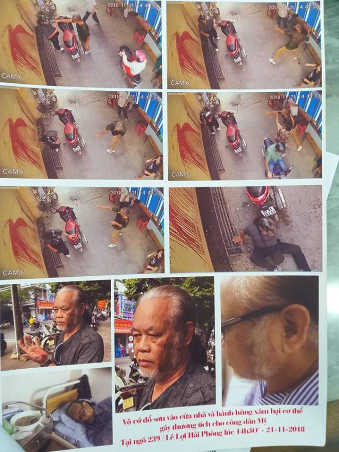 Ông Nguyễn Văn Nam bị hành hung.