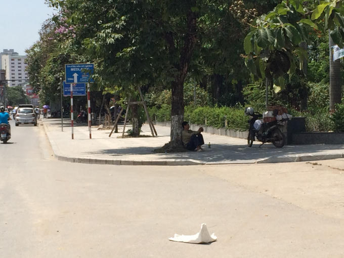 Gốc cây to, tán lá rộng cũng là nơi được nhiều người chọn làm chỗ nghỉ ngơi.