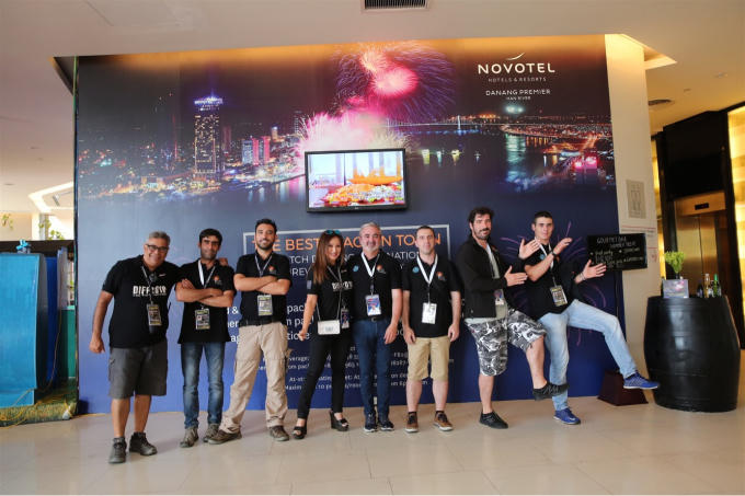 Các thành viên đội Bồ Đào Nha có mặt tại Đà Nẵng.