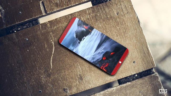 Màn hình của iphone được thiết kế cong tràn sang hai cạnh, phần viền bên trên và dưới của mặt trước cũng được thu gọn đáng kể. Đồng thời, nút Home vật lý đã được loại bỏ, thay vào đó là bố trí logo của Apple. (Ảnh: Apple Foni)