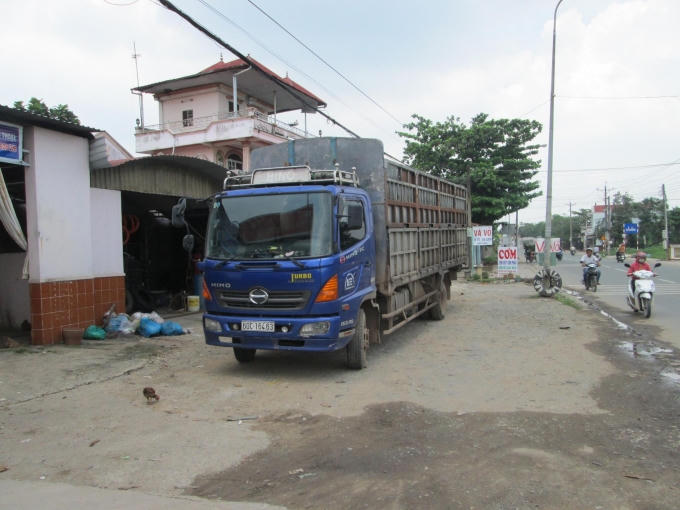 Chiếc xe tải gây tai nạn.