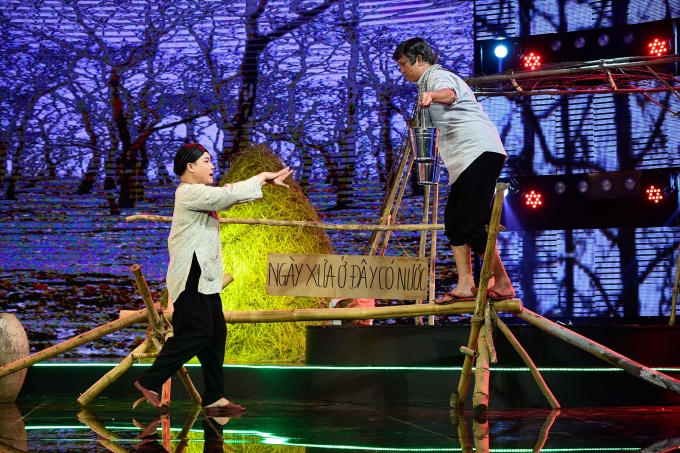 Tiểu phẩm Nước do các thành viên đội Đom Đóm thể hiện nhận được số điểm 38.4.