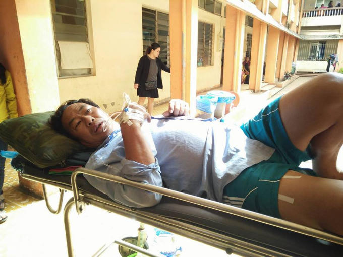 Ông Bình đang điều trị tại bệnh viện.
