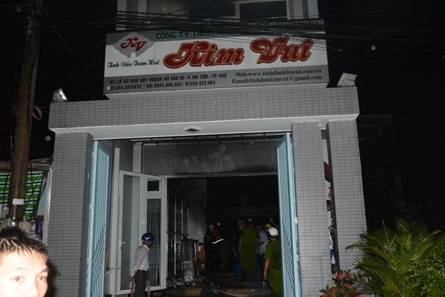 Cơ sở dầu tràm nơi xảy ra vụ cháy.