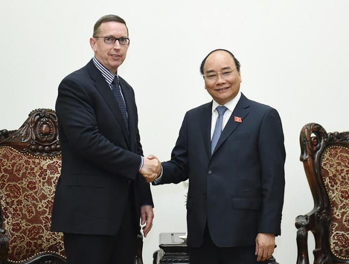 Thủ tướng Nguyễn Xuân Phúc tiếp Hiệu trưởng Đại học Waikato (New Zealand), ông Neil Clayton Quigley.