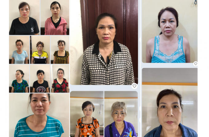 Các đối tượng trong đường dây đánh bạc và tổ chức đánh bạc