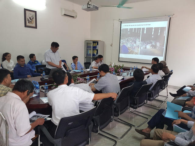 Đoàn công tác ghi nhận về công nghệ hiện đại  và sự đảm bảo vẹ sinh môi trường của  nhà máy Thuận Thành EJS.