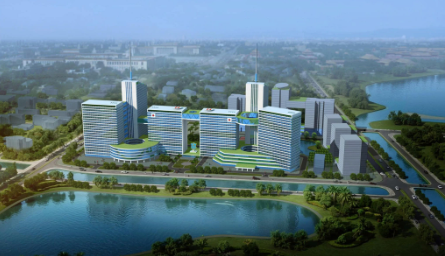 Phối cảnh Khu phức hợp y tế - chăm sóc sức khỏe người cao tuổi tại phường Hoàng Mai. Ảnh: Handico