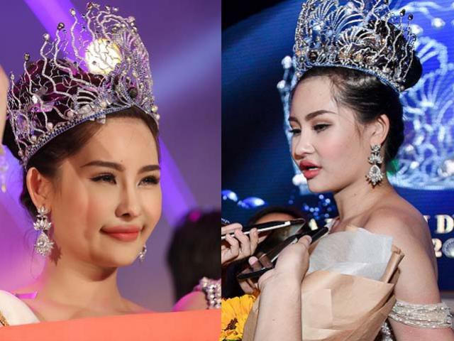 Hoa hậu Lê Âu Ngân Anh bị dư luận đòi tước vương miện ngay sau khi đăng quang. Ảnh: TL.