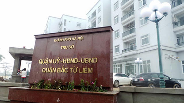 Trụ sở UBND quận Bắc Từ Liêm.