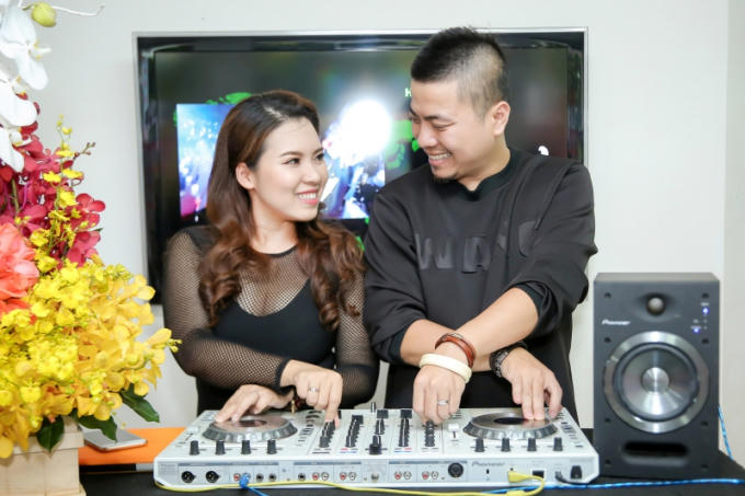 DJ Wang Trần và Thanh Nhân.