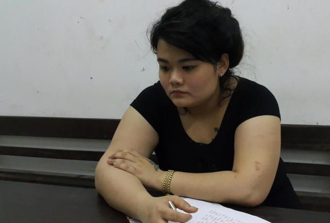 Đối tượng Phương tại cơ quan điều tra.